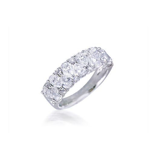 Pear and Round Diamond Band