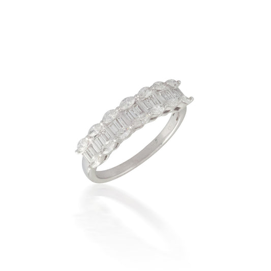 Baguette and Marquise Diamond Band