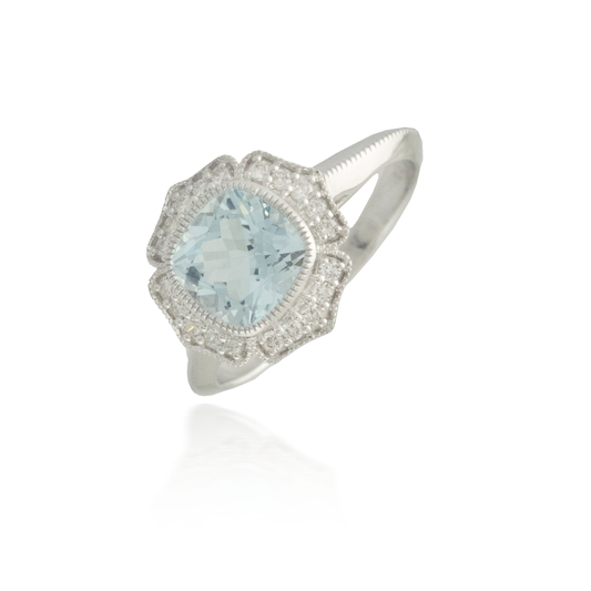 Large Blue Topaz Ring