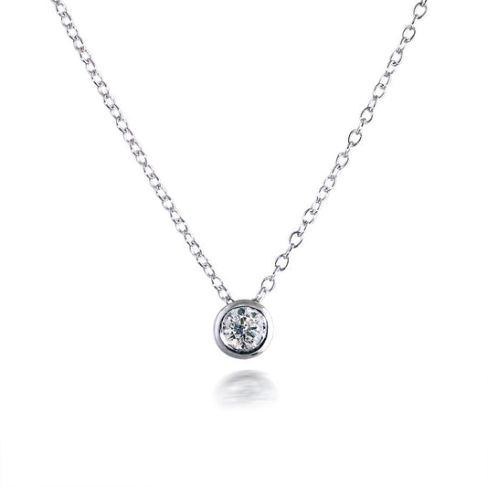 Classic 0.30ct Bezel-set Diamond Pendant