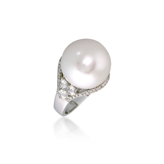 South Sea Pearl and Diamond Ring