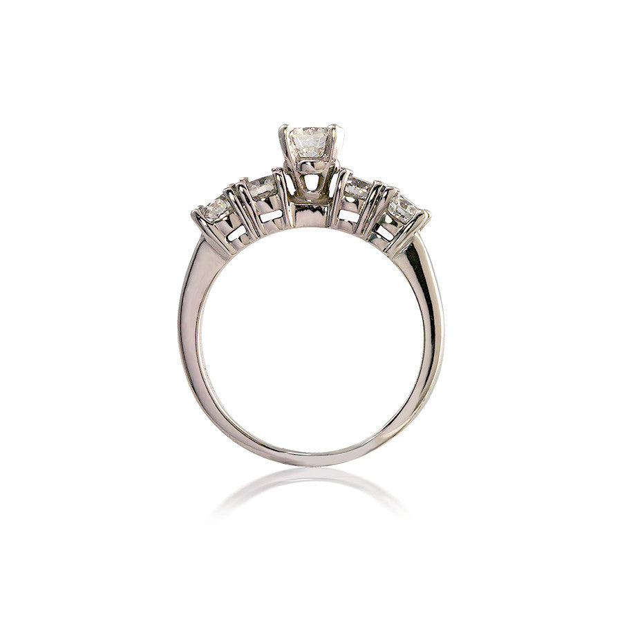 Five Stone Round Diamond Engagement Ring