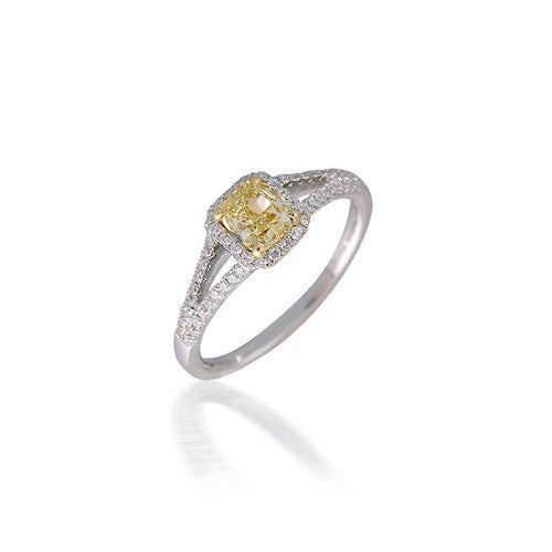 Radiant Yellow Diamond Engagement Ring