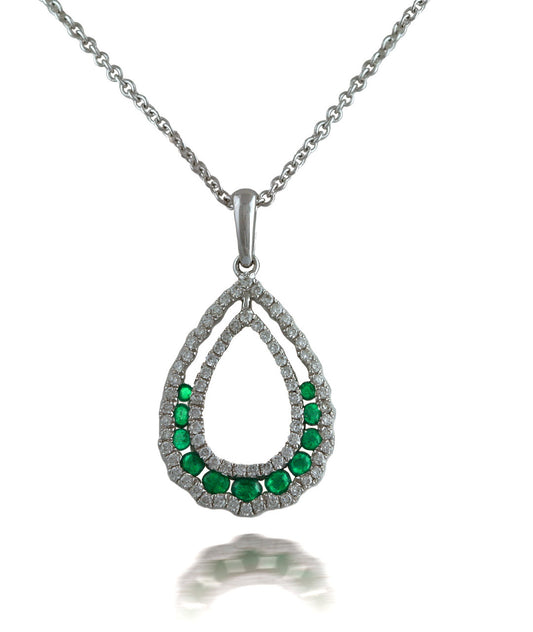 0.31ct Emerald Teardrop Pendant