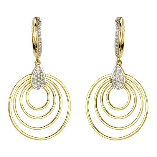 Madison L Concentric Circle Diamond Drop Earrings