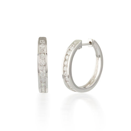 0.50ctw Diamond Hoop Earrings