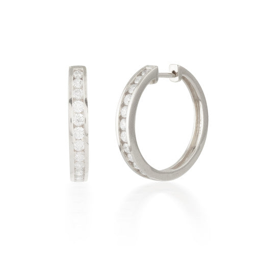 1.00ctw Diamond Hoop Earring