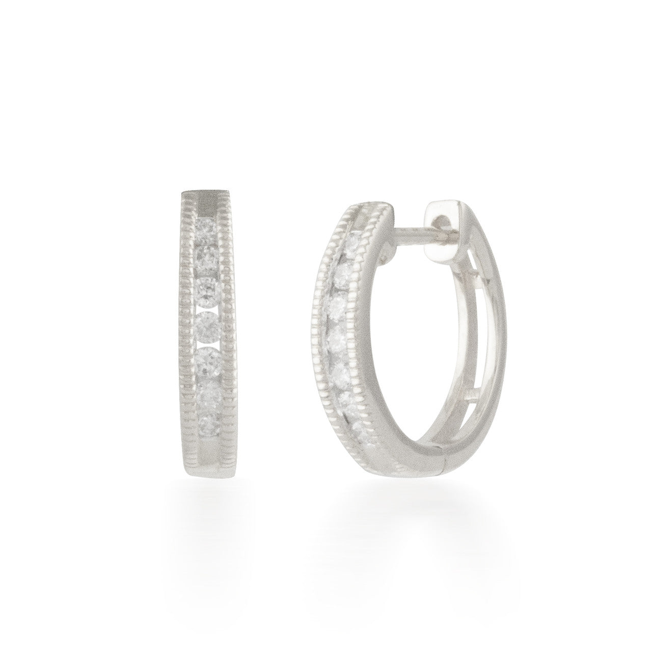 0.18ctw Diamond Hoop Earring