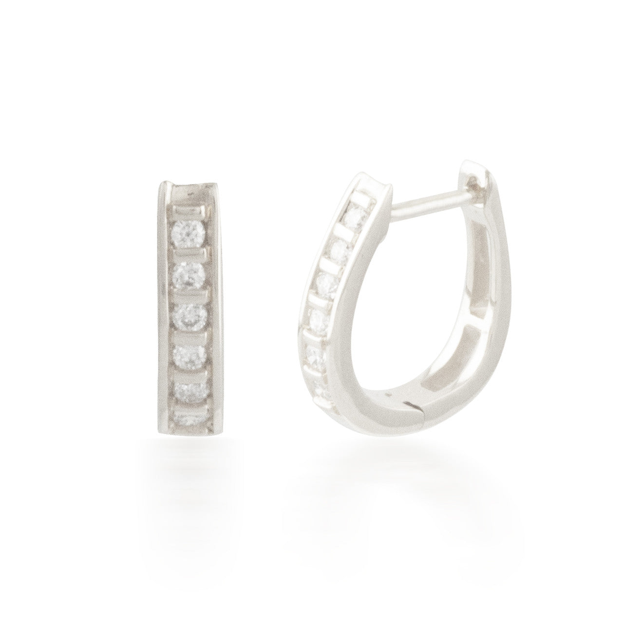 0.13ctw Diamond Hoop Earring