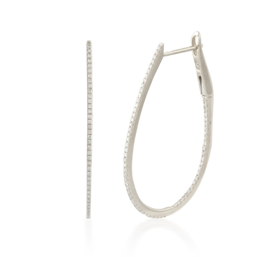 0.35ct Large Inside-out Diamond Hoop Earring