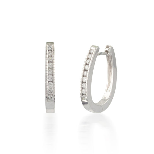 0.33ctw Diamond Hoop Earrings