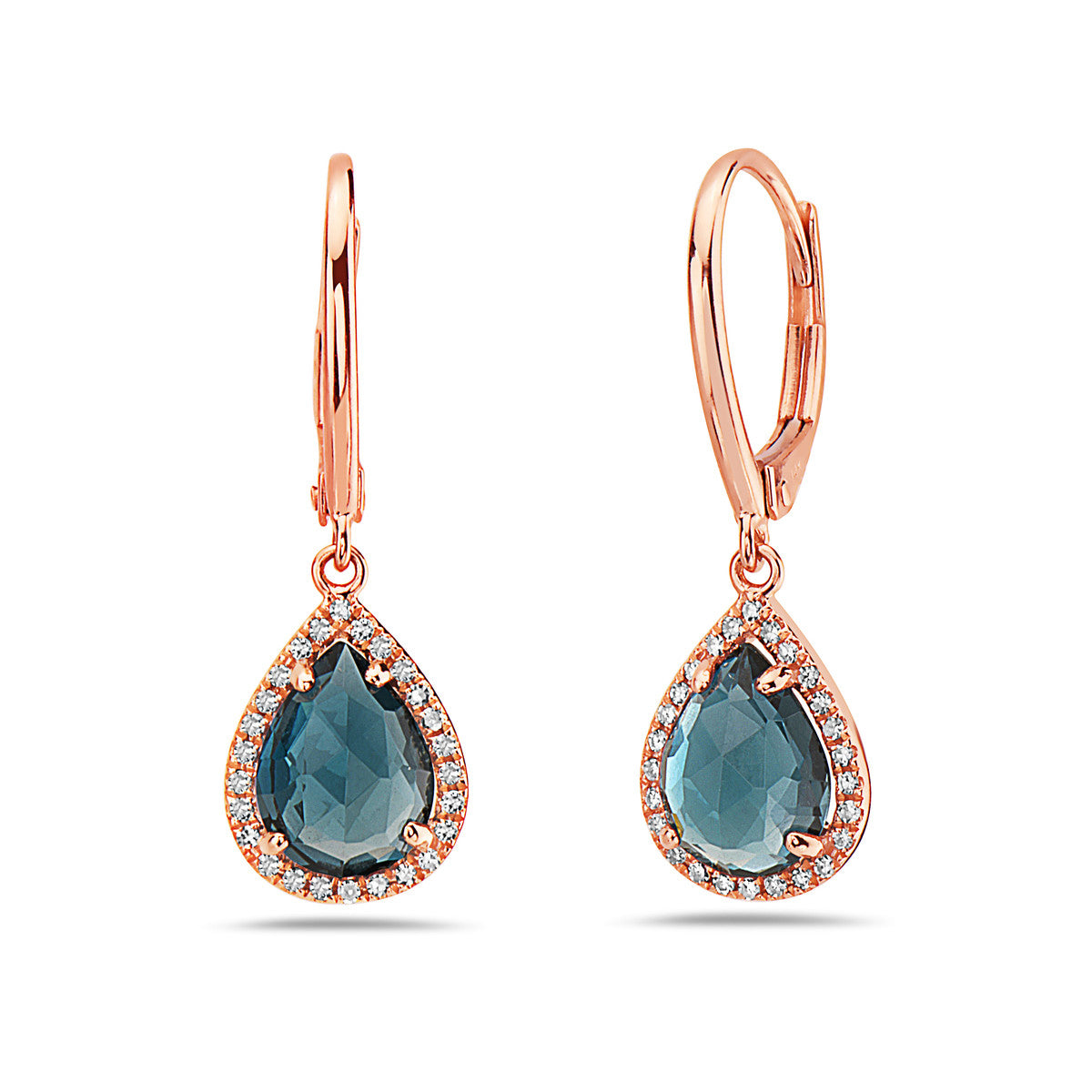 Bassali Blue Topaz Teardrop Earrings