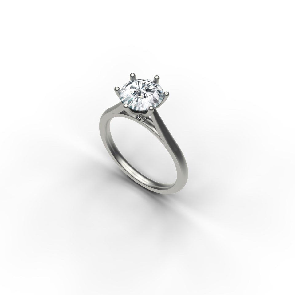 Classic Solitaire Engagement Ring Setting exclusively from The Barsky Collection