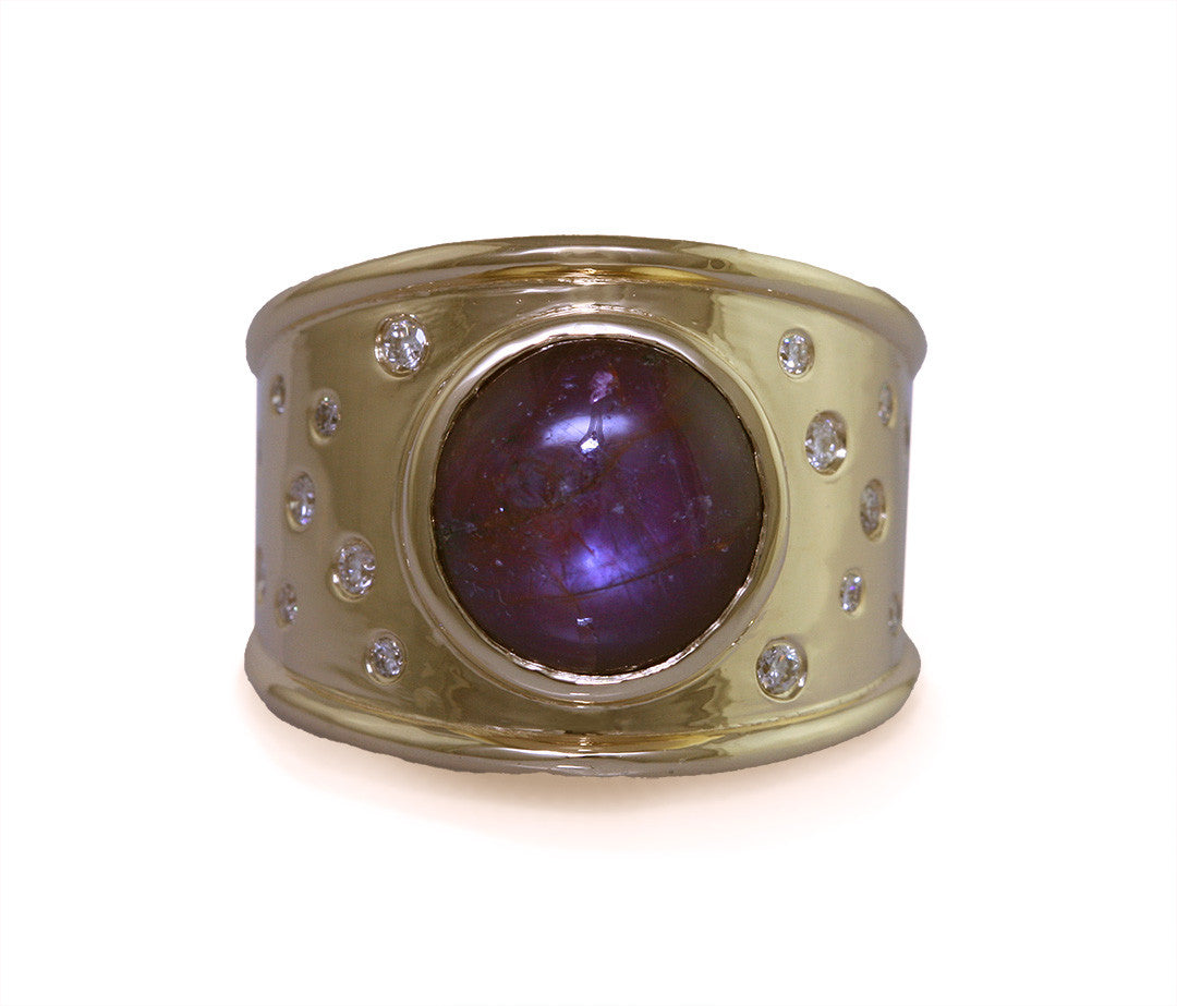 Custom Bezel-set Ruby Ring
