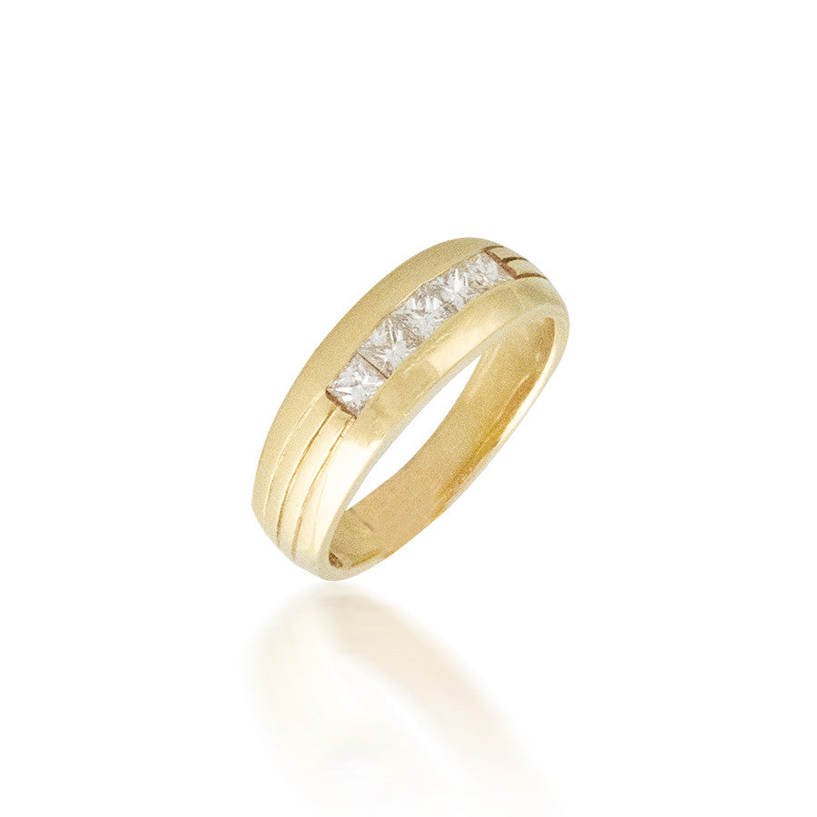 Classic Five Stone Wedding Band 3