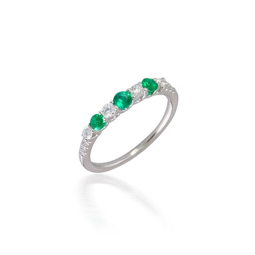 Madison L Precious Emerald and Diamond Ring