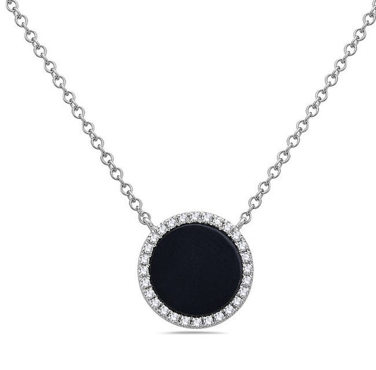 Bassali Diamond Onyx Pendant