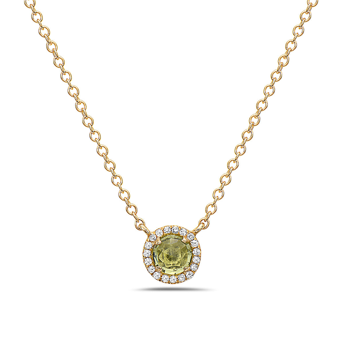 Bassali Yellow Gold Peridot Pendant