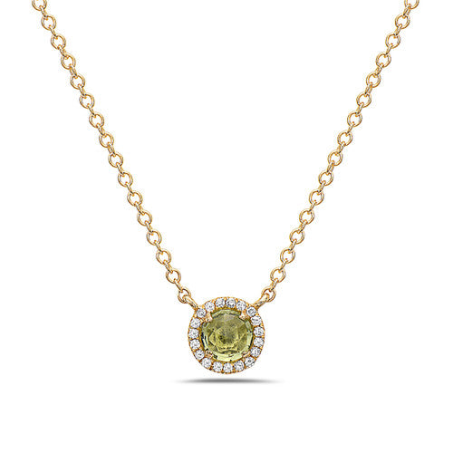 Bassali Yellow Gold Peridot Pendant