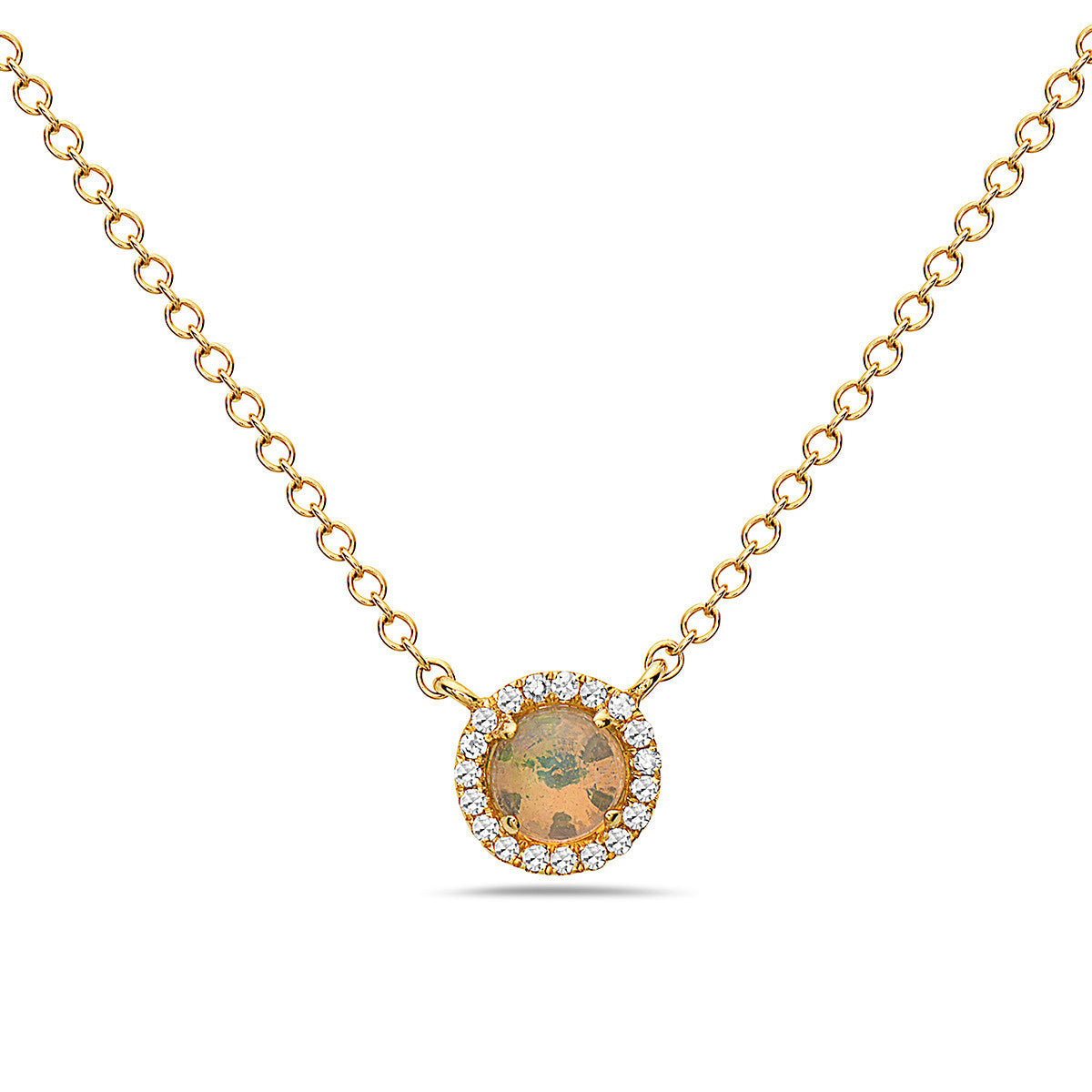 Bassali Yellow Gold Opal Pendant