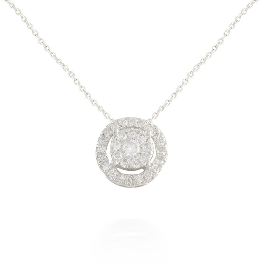 0.15ctw Round Diamond Halo Pendant