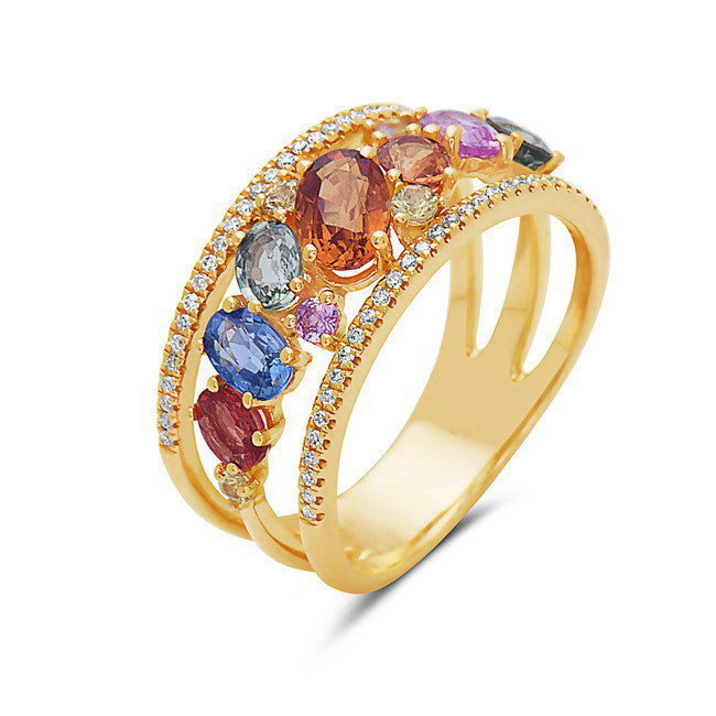 Bassali Rainbow Cluster Ring