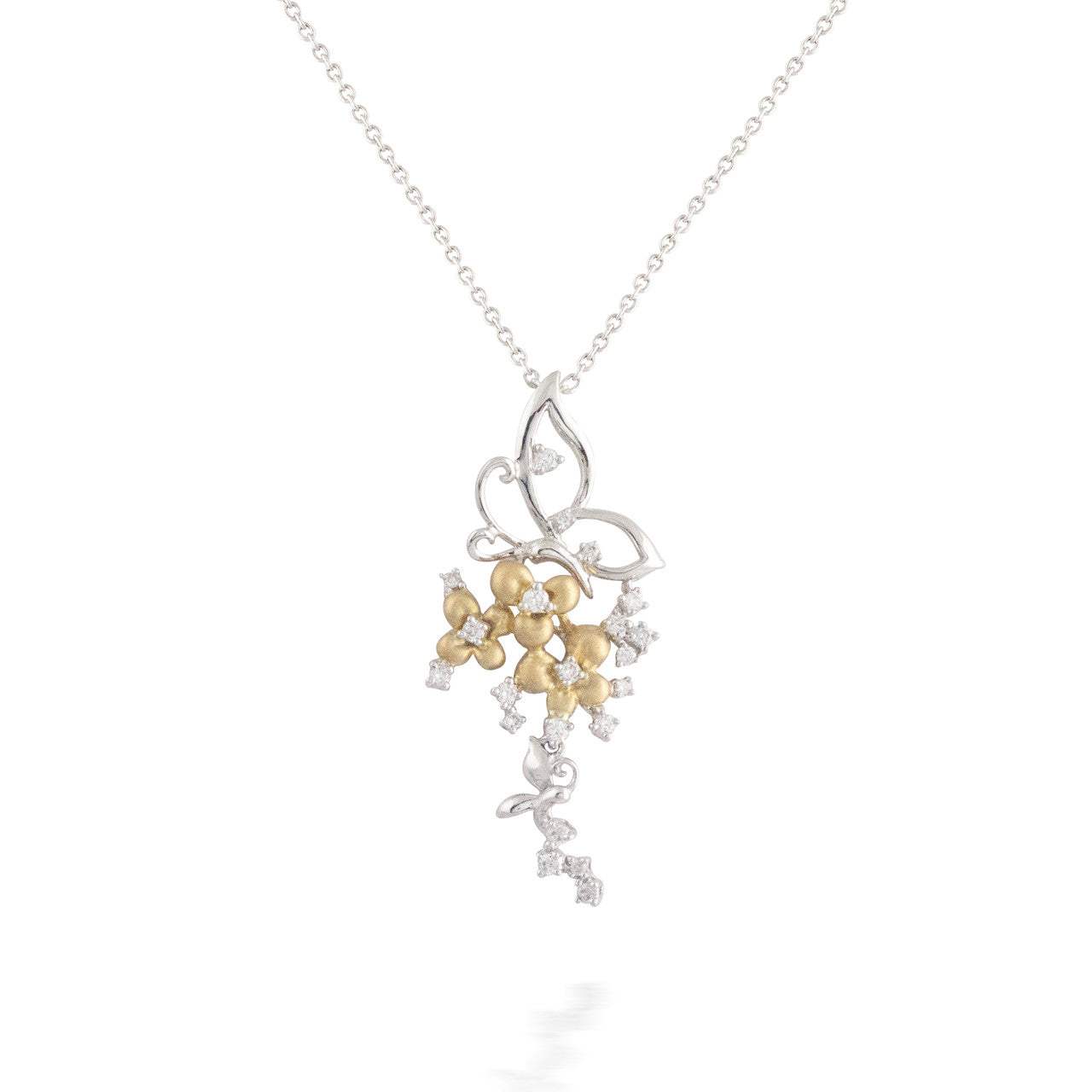 Floral Two Tone Pendant