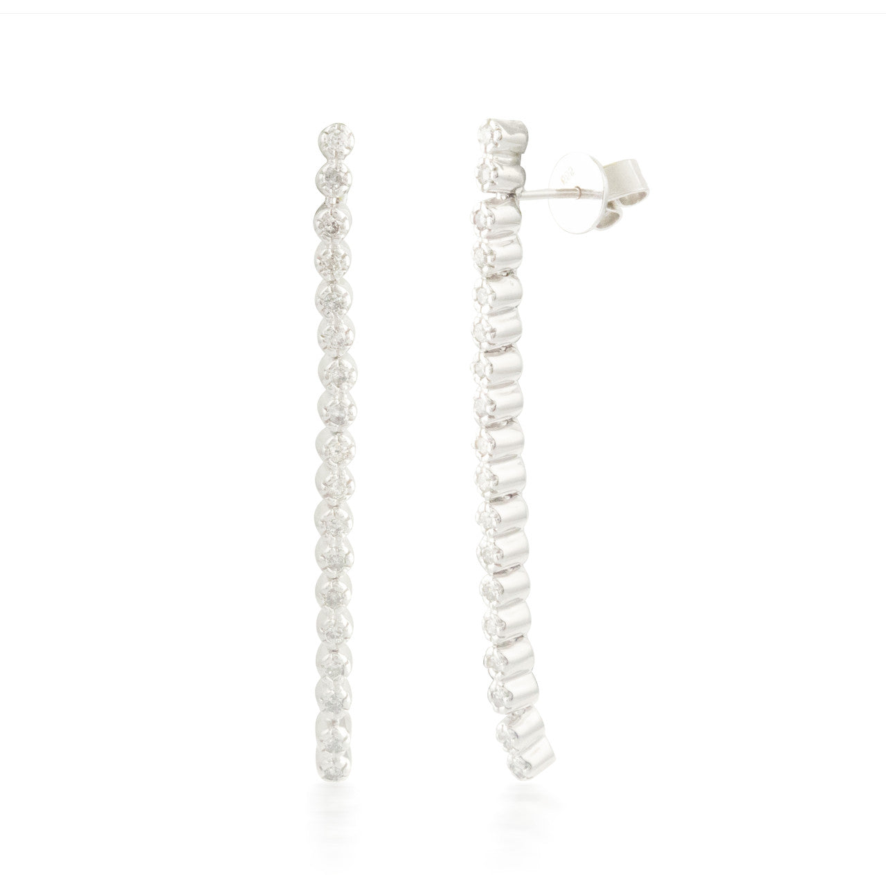 0.70ctw Flexable Diamond Stud Earrings