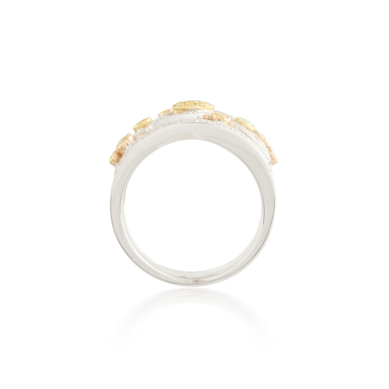 0.95ctw Yellow and White Diamond Band