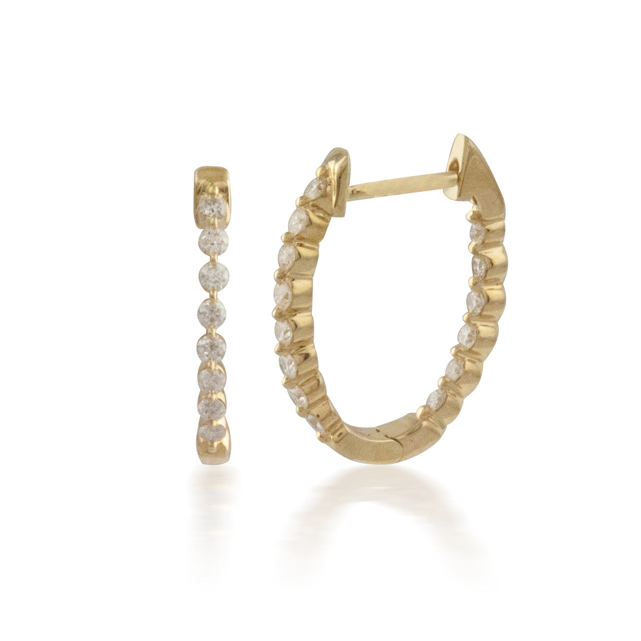 0.50 Classic Inside-out Diamond Hoop Earring