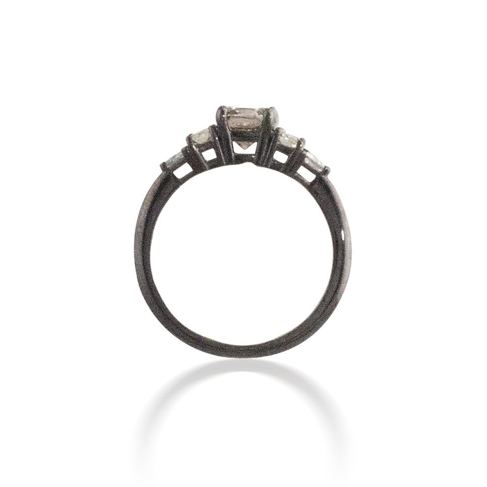 Black Rhodium and Diamond Ring