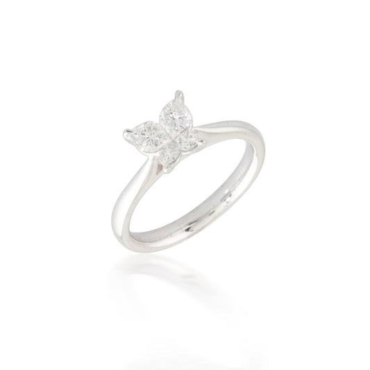 Butterfly Cluster Diamond Ring