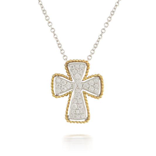 0.36ct Thick Diamond Cross Pendant