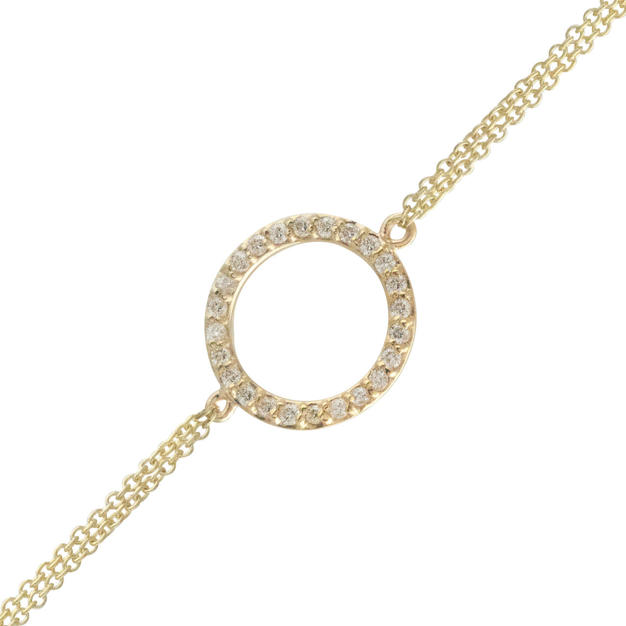 Yellow Gold Bracelet with Circle Design