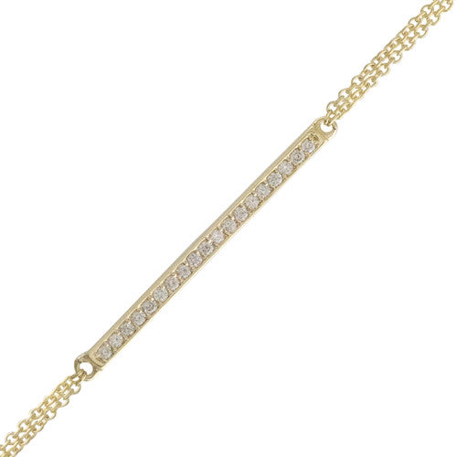 Yellow Gold Bracelet with Diamond Design