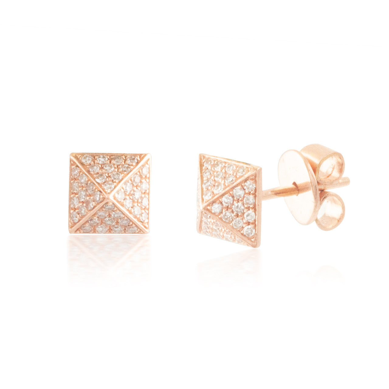 0.19ctw Diamond Square Stud Earrings