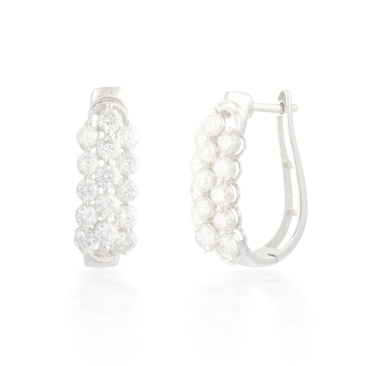 3.50ctw Diamond Hoop Earrings