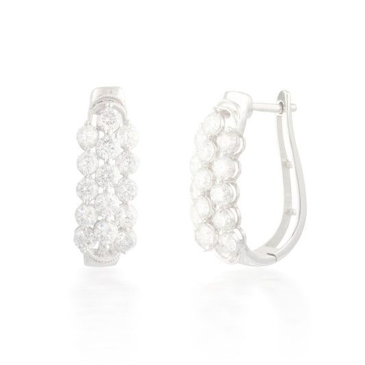 3.50ctw Diamond Hoop Earrings