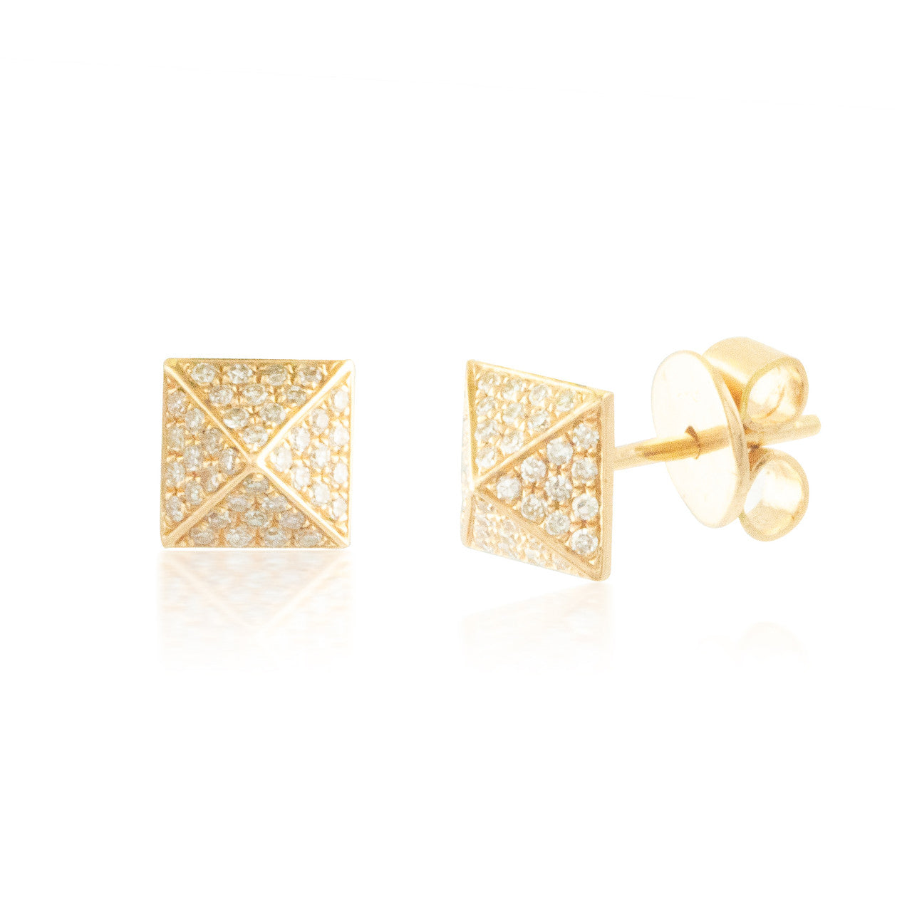 0.19ctw Diamond Square Stud Earrings