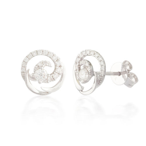 0.33ctw Diamond Swirl Stud Earrings