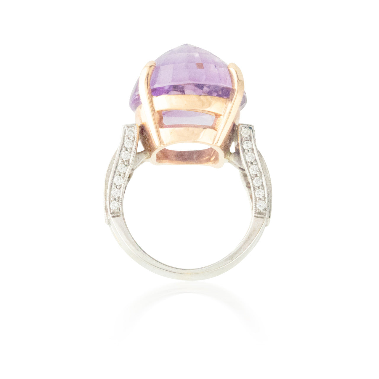 Huge Amethyst and Diamond Ring