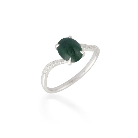 Jade and Diamond Ring