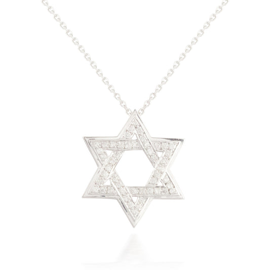 0.40ctw Diamond Star of David Pendant