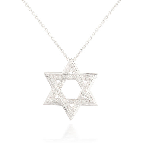 0.40ctw Diamond Star of David Pendant