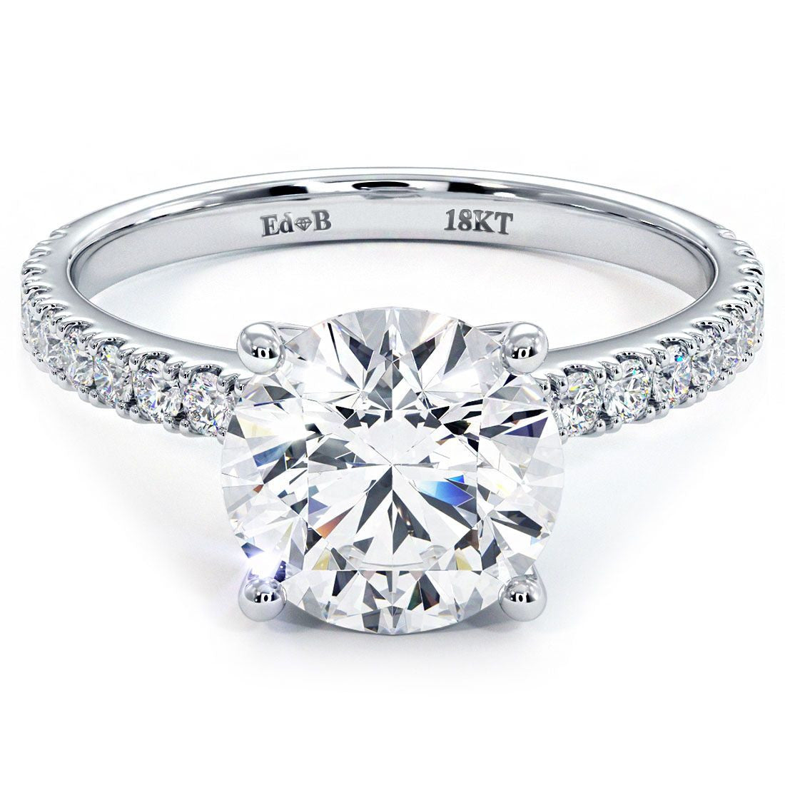 Classic 4 Prong Diamond Engagement Ring Setting