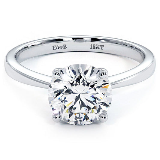 Tapered 4 Prong Solitaire Engagement Ring Setting