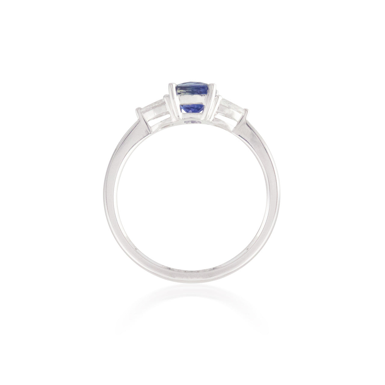 Three Stone Sapphire and Diamond Ring 4