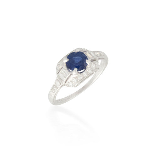 Intriguing Sapphire and Diamond Ring