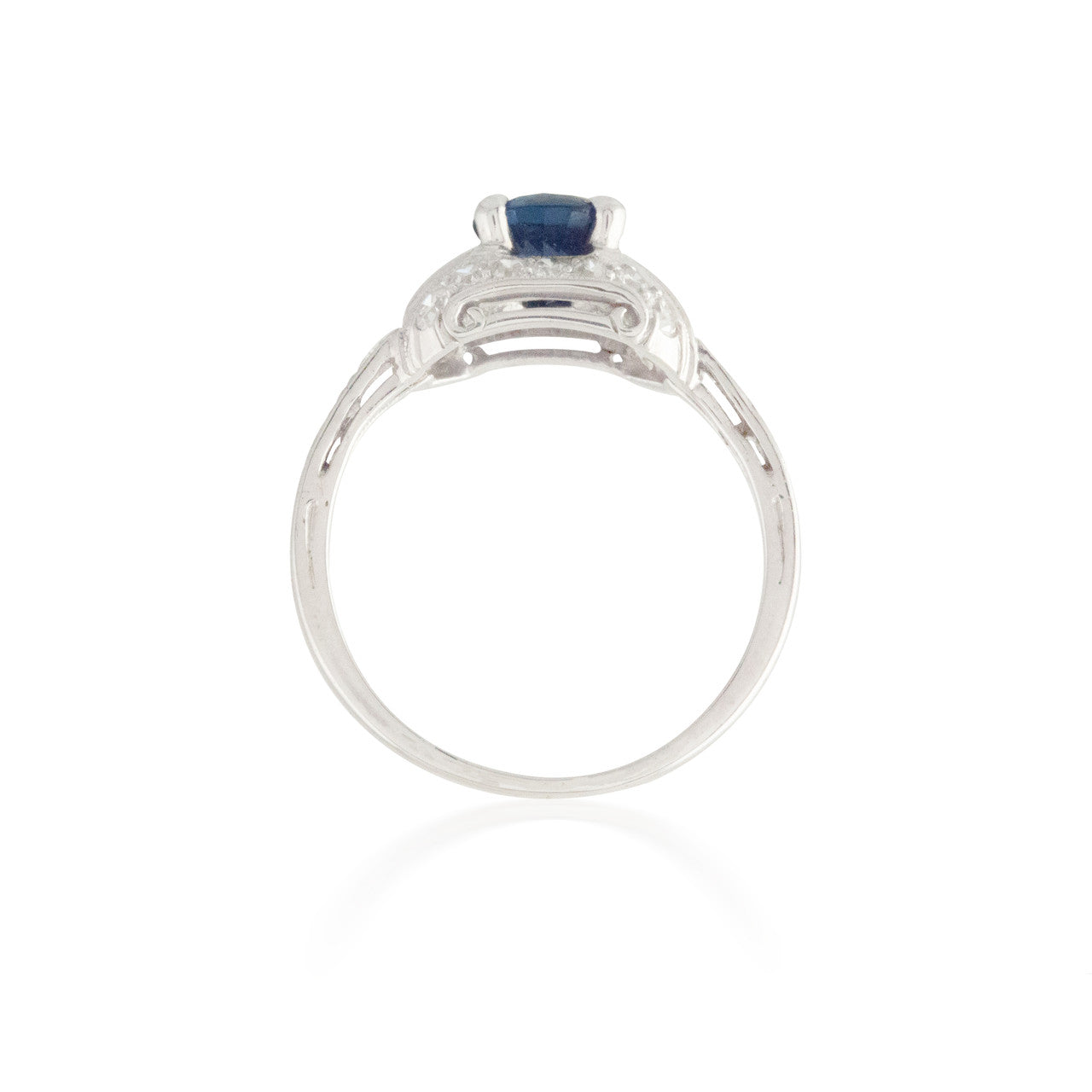 Intriguing Sapphire and Diamond Ring