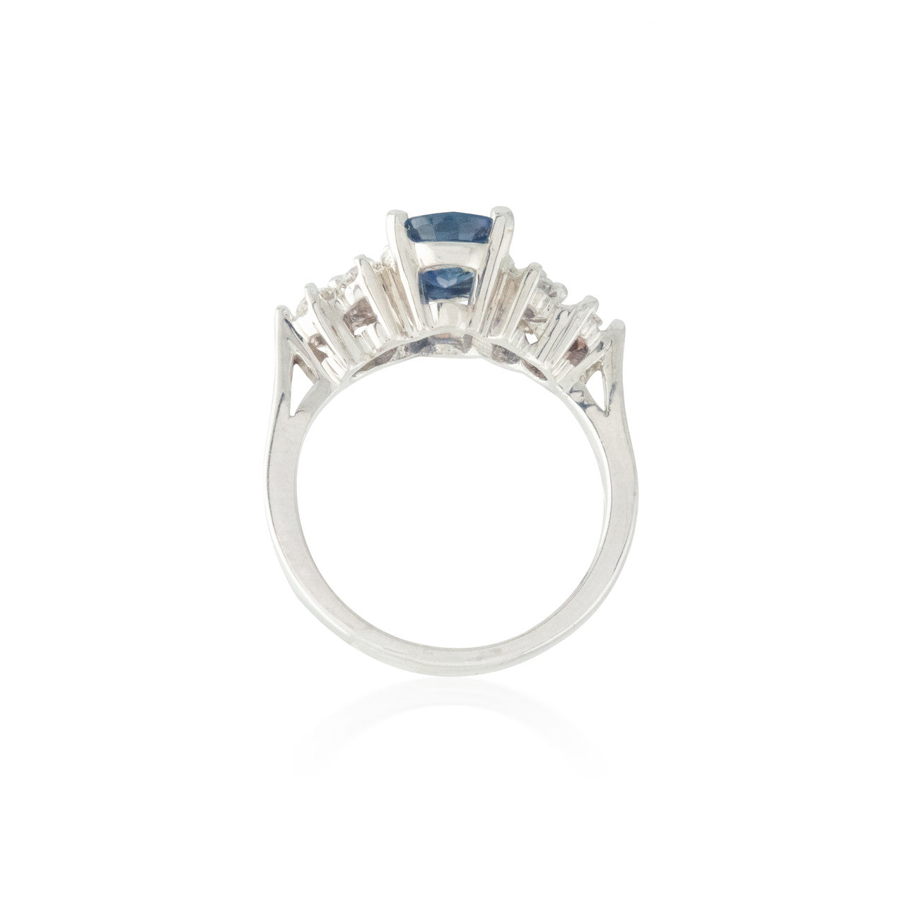 Seven Stone Sapphire and Diamond Ring